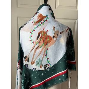 Vera Bradley Merry Mischief Ornaments Fringe Scarf NWT Holiday Christmas Wrap